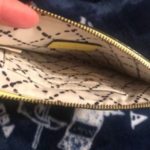 EUC Kate Spade neon yellow wristlet